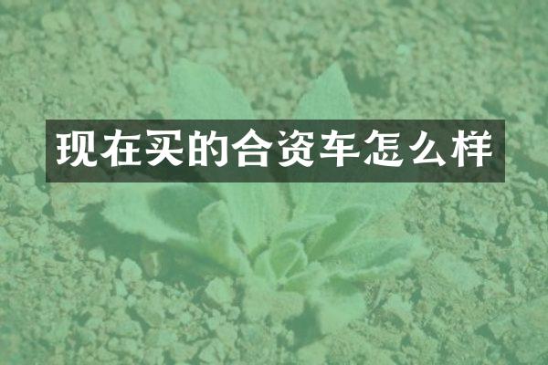 现在买的合资车怎么样