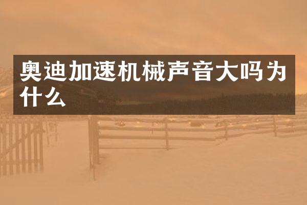 奥迪加速机械声音大吗为什么