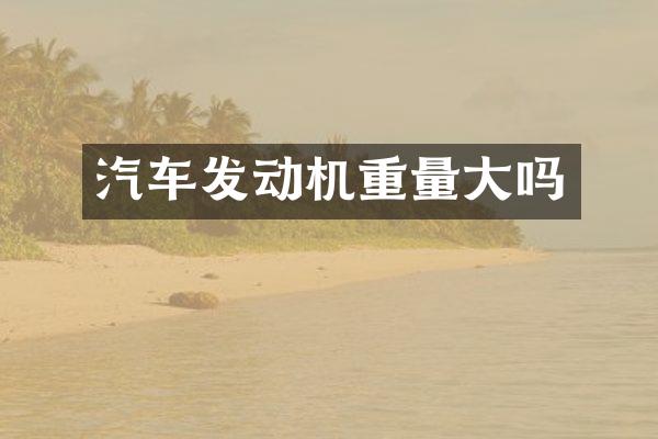 汽车发动机重量大吗
