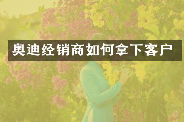 奥迪经销商如何拿下客户