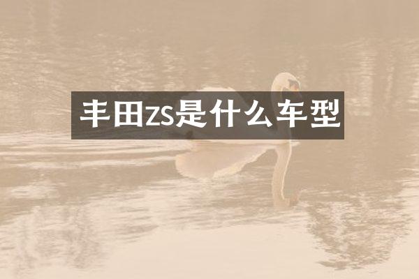 丰田zs是什么车型
