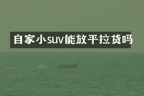 自家小suv能放平拉货吗