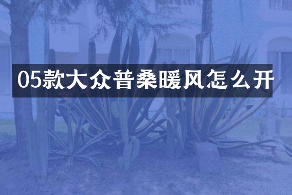 05款大众普桑暖风怎么开