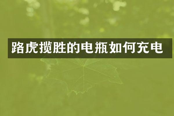 路虎揽胜的电瓶如何充电