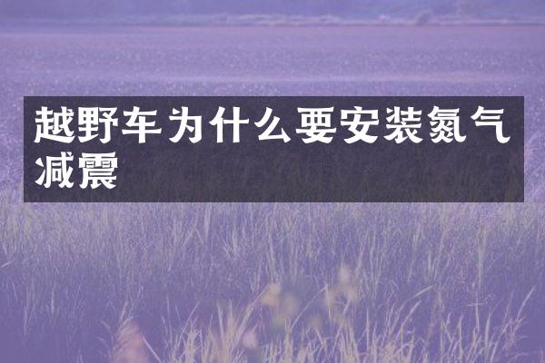 越野车为什么要安装氮气减震