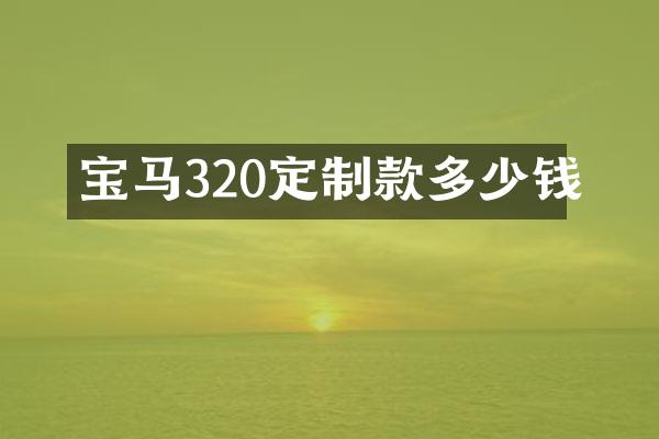 宝马320定制款多少钱