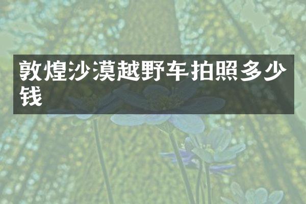 敦煌沙漠越野车拍照多少钱