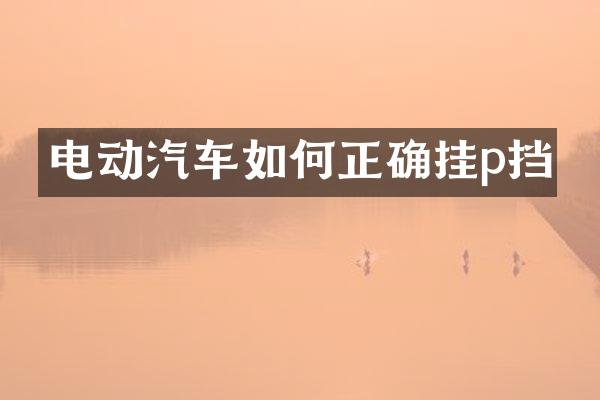 电动汽车如何正确挂p挡