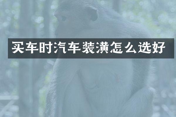 买车时汽车装潢怎么选好