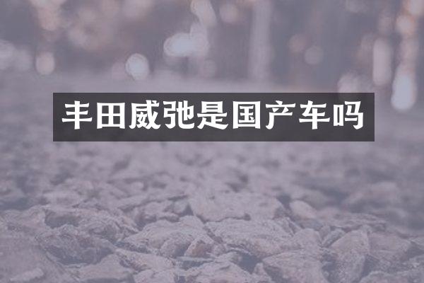丰田威弛是国产车吗