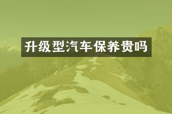 升级型汽车保养贵吗