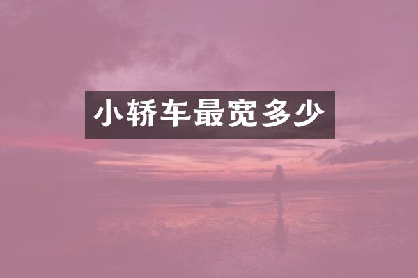 小轿车最宽多少