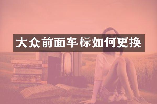 大众前面车标如何更换