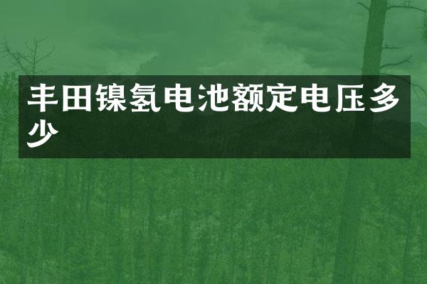 丰田镍氢电池额定电压多少