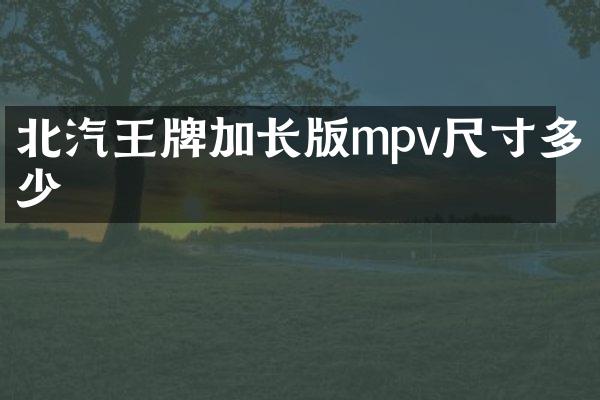 北汽王牌加长版mpv尺寸多少