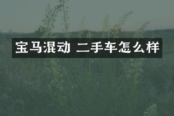 宝马混动 二手车怎么样