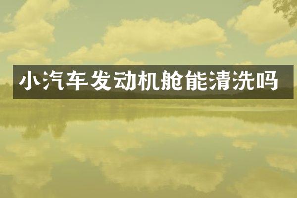 小汽车发动机舱能清洗吗