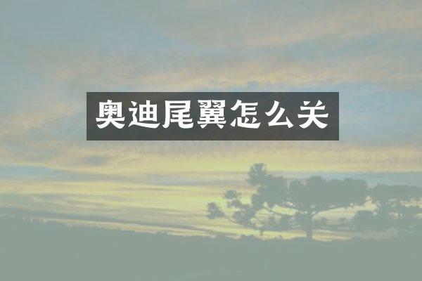 奥迪尾翼怎么关