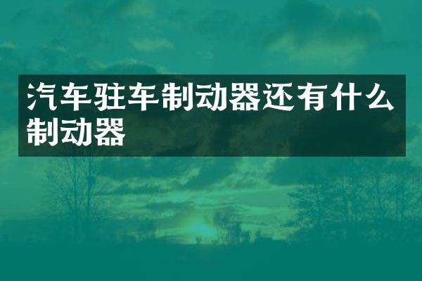 汽车驻车制动器还有什么制动器