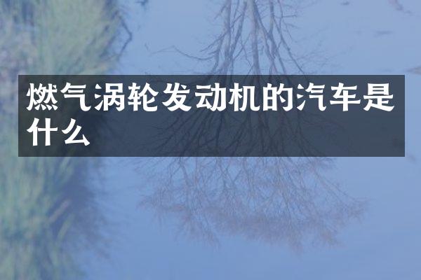 燃气涡轮发动机的汽车是什么