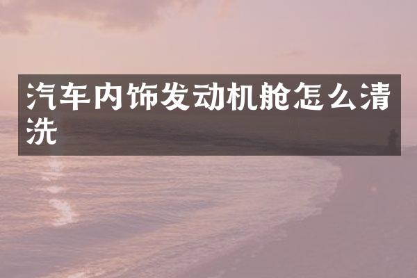 汽车内饰发动机舱怎么清洗