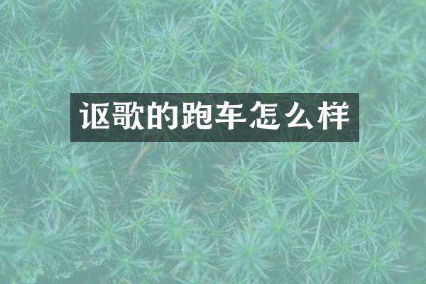 讴歌的跑车怎么样