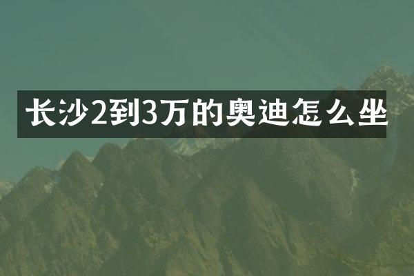 长沙2到3万的奥迪怎么坐