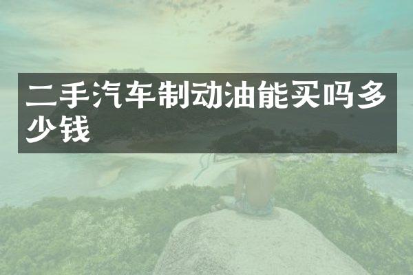 二手汽车制动油能买吗多少钱