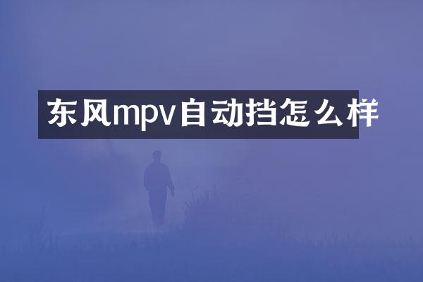 东风mpv自动挡怎么样