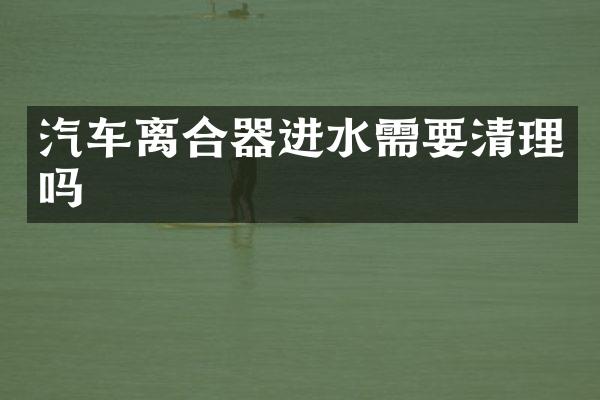 汽车离合器进水需要清理吗
