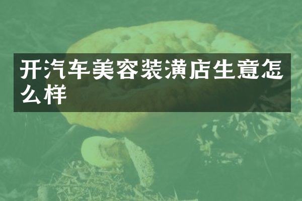 开汽车美容装潢店生意怎么样