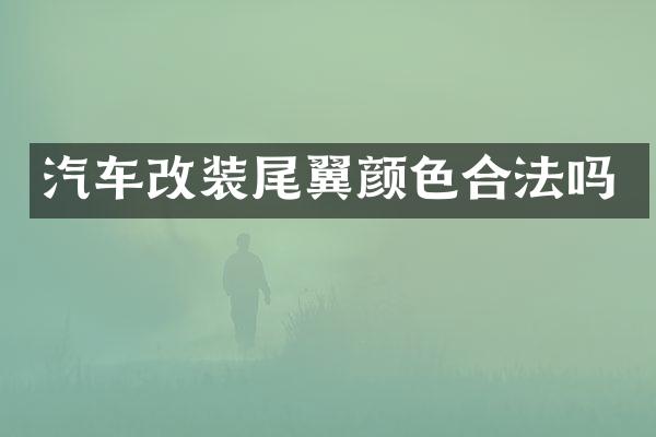 汽车改装尾翼颜色合法吗