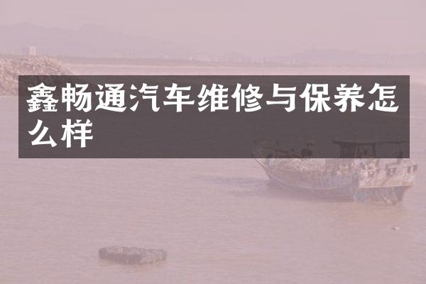 鑫畅通汽车维修与保养怎么样