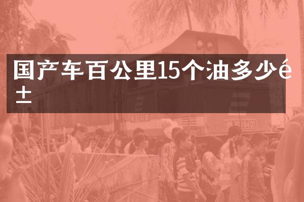 国产车百公里15个油多少钱