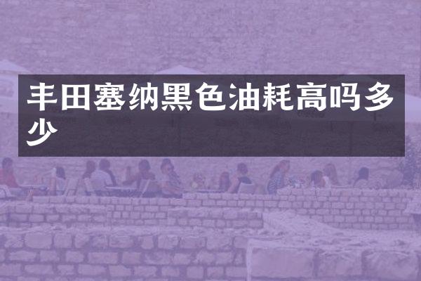 丰田塞纳黑色油耗高吗多少