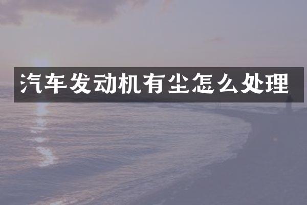 汽车发动机有尘怎么处理