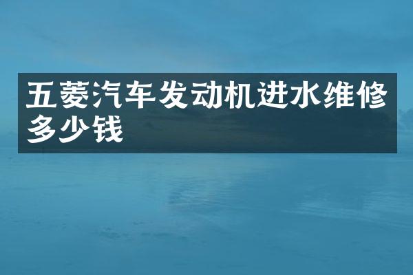 五菱汽车发动机进水维修多少钱