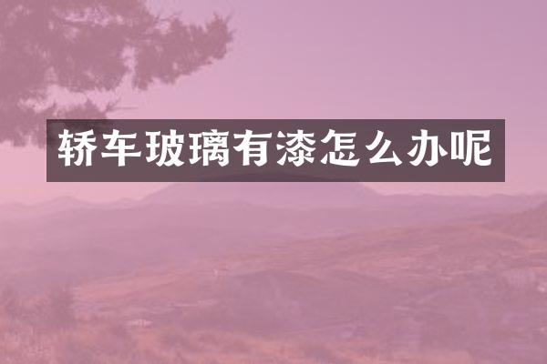 轿车玻璃有漆怎么办呢