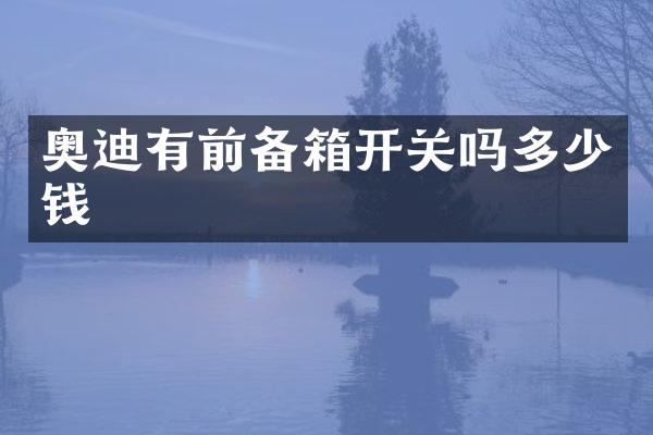 奥迪有前备箱开关吗多少钱