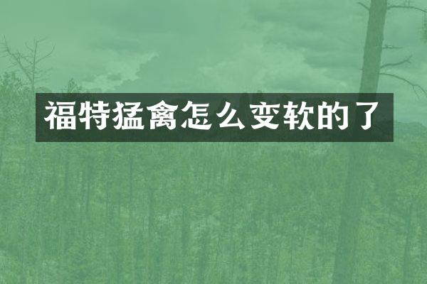 福特猛禽怎么变软的了