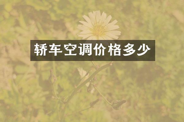 轿车空调价格多少