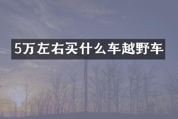 5万左右买什么车越野车