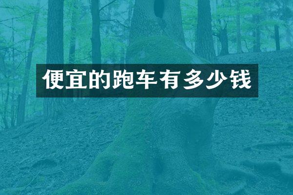 便宜的跑车有多少钱