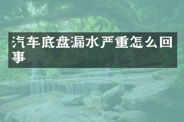 汽车底盘漏水严重怎么回事
