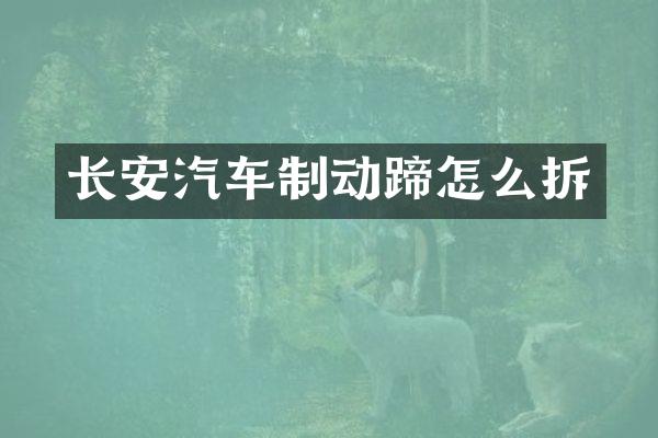 长安汽车制动蹄怎么拆
