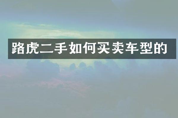 路虎二手如何买卖车型的