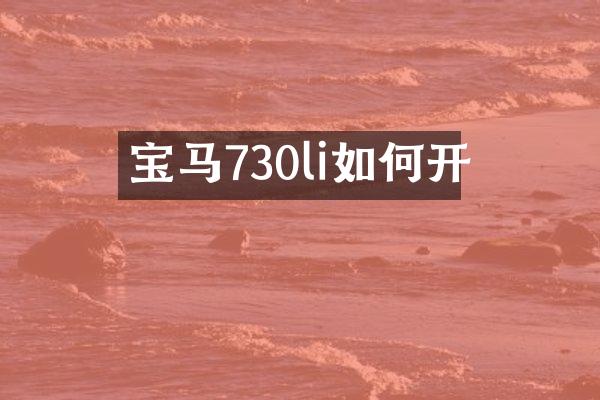 宝马730li如何开