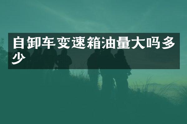自卸车变速箱油量大吗多少