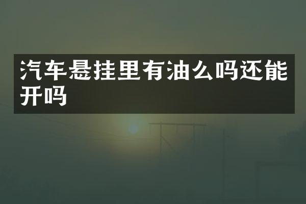 汽车悬挂里有油么吗还能开吗