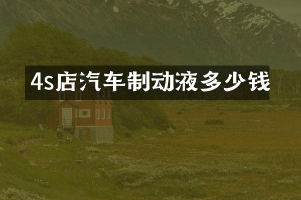 4s店汽车制动液多少钱